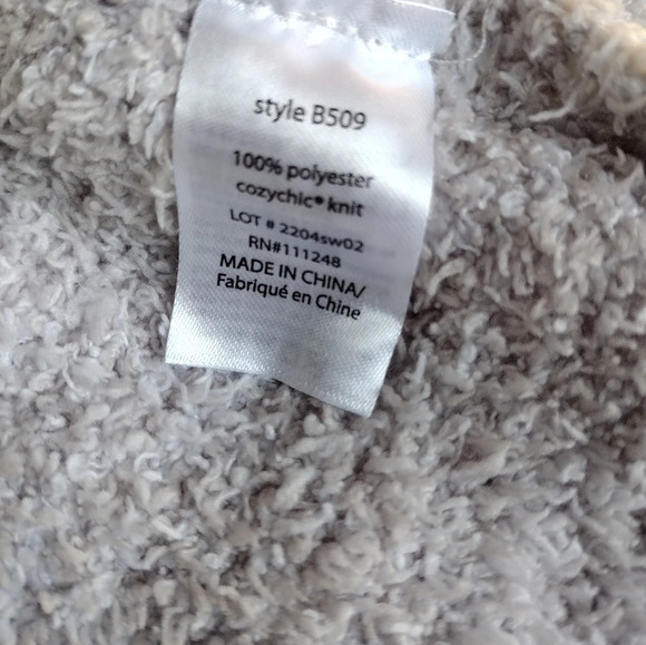 BAREFOOT DREAMS Robe CozyChic Heathered Stone Sz 3 Unisex Style B509 SOFT FLUFFY - Picture 6 of 7